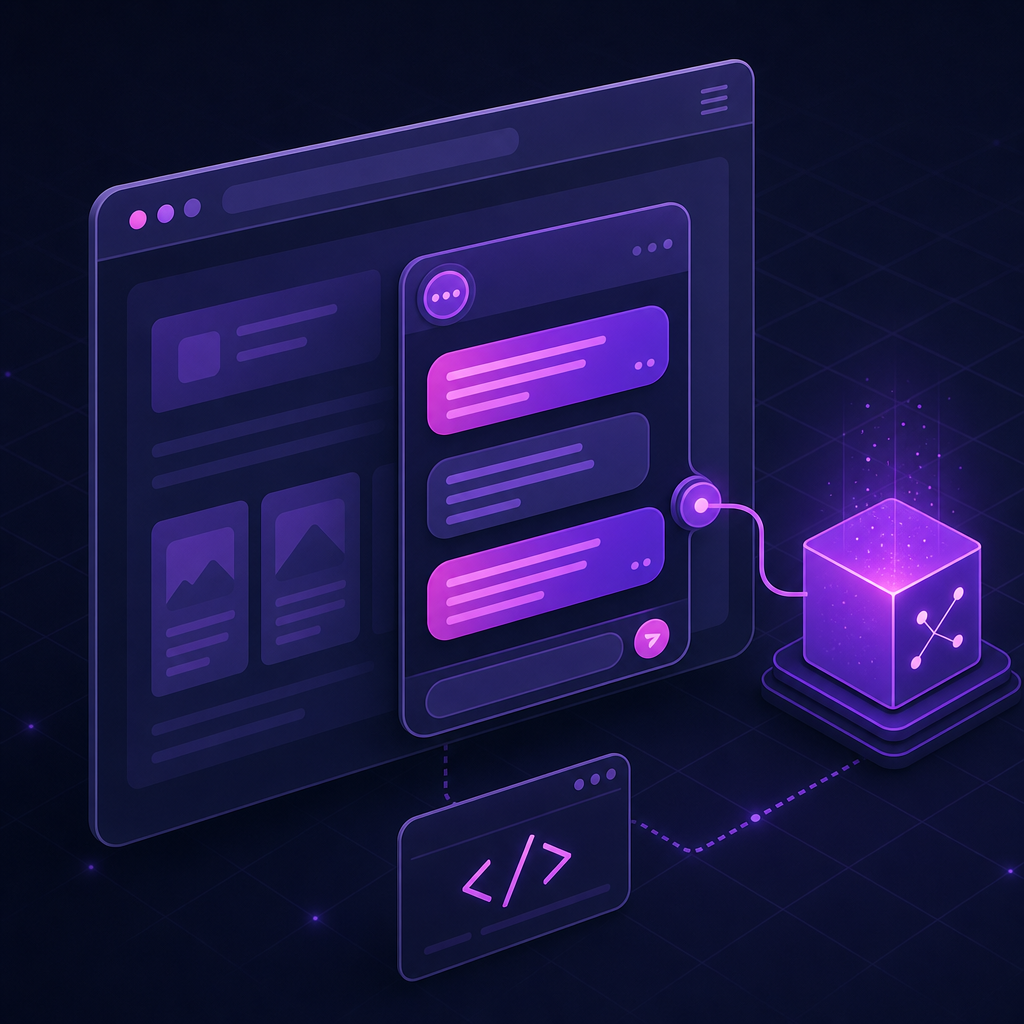 Pon un agente que ejecuta código dentro de tu web (sin backend)